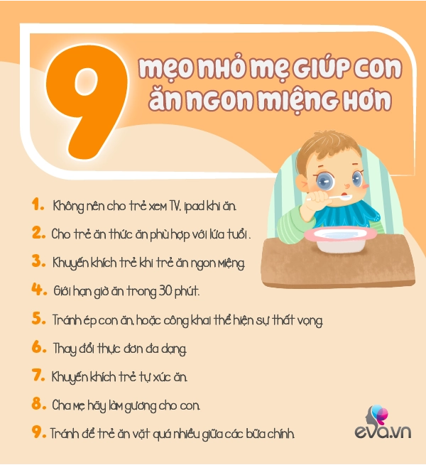 9 mẹo hiệu quả giúp trẻ lười ăn trở thành ăn thun thút nhanh tăng cân - 9