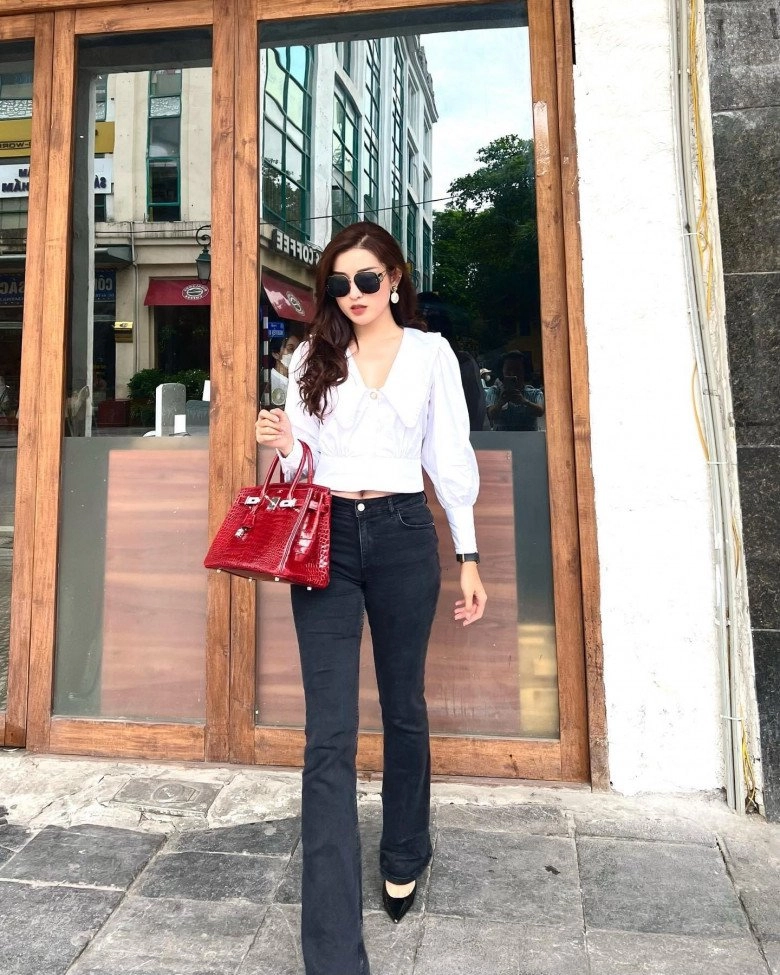 Á hậu huyền my khoe chân dài trên phố xách nhẹ chiếc túi sang nhất làng mốt - 4