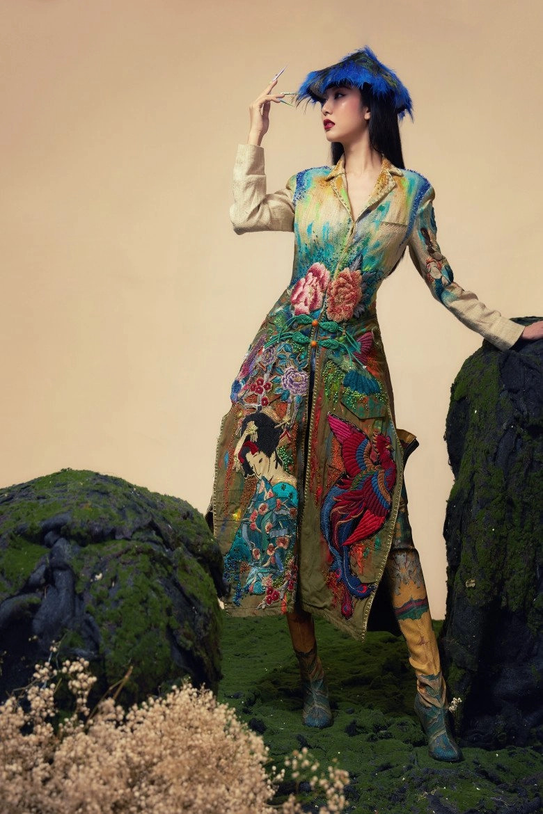 Á hậu thuý vân ấn tượng trong trang phục tái chế sẽ trình diễn ở new york fashion week - 4
