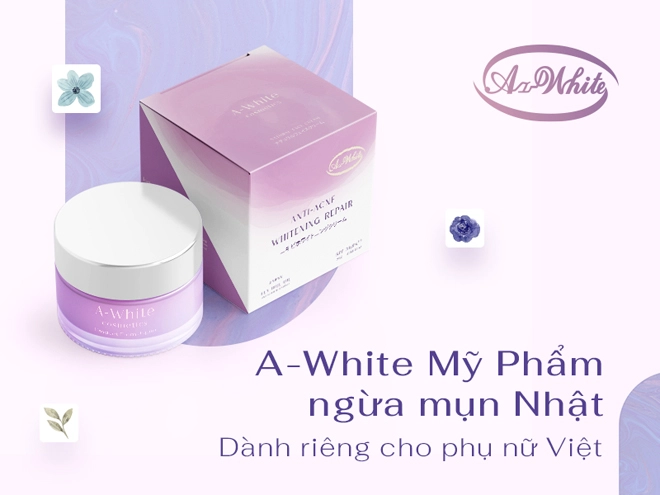 A-white mỹ phẩm ngừa mụn dưỡng da chuẩn nhật mang thương hiệu việt - 1