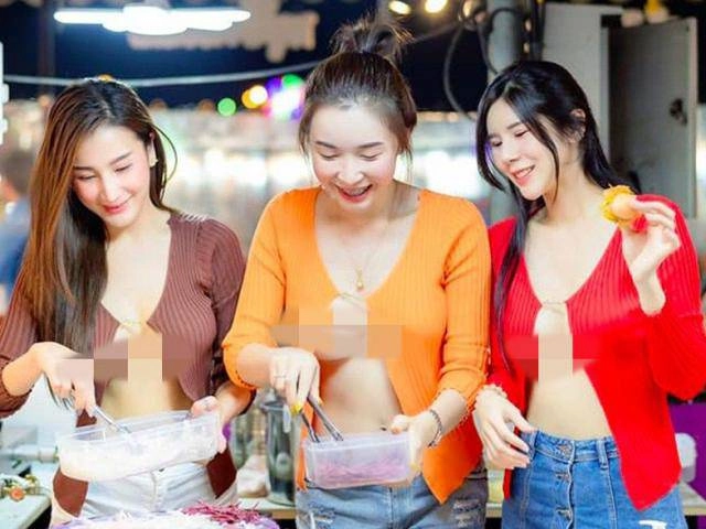 Bán hàng ở chợ loạt gái xinh ăn mặc hở hang khó hiểu người trễ nải người diện bikini - 6