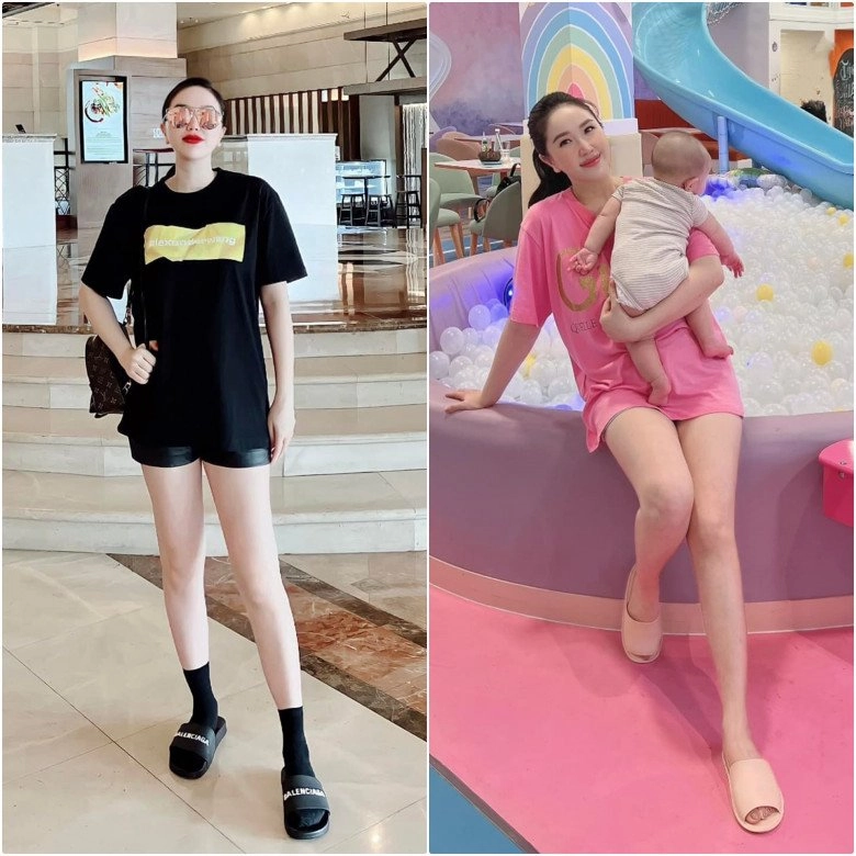 Bắt bài ăn diện đánh lừa thị giác của mẹ bỉm bảo thy eo thẳng đuột cũng hóa eo con kiến - 9