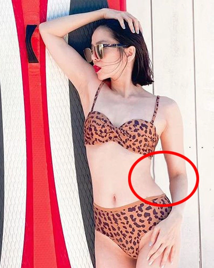 Bị bóc mẽ dùng photoshop nắn dáng bên bạn trai lệ quyên đính chính ảnh gốc cong chẳng kém - 3
