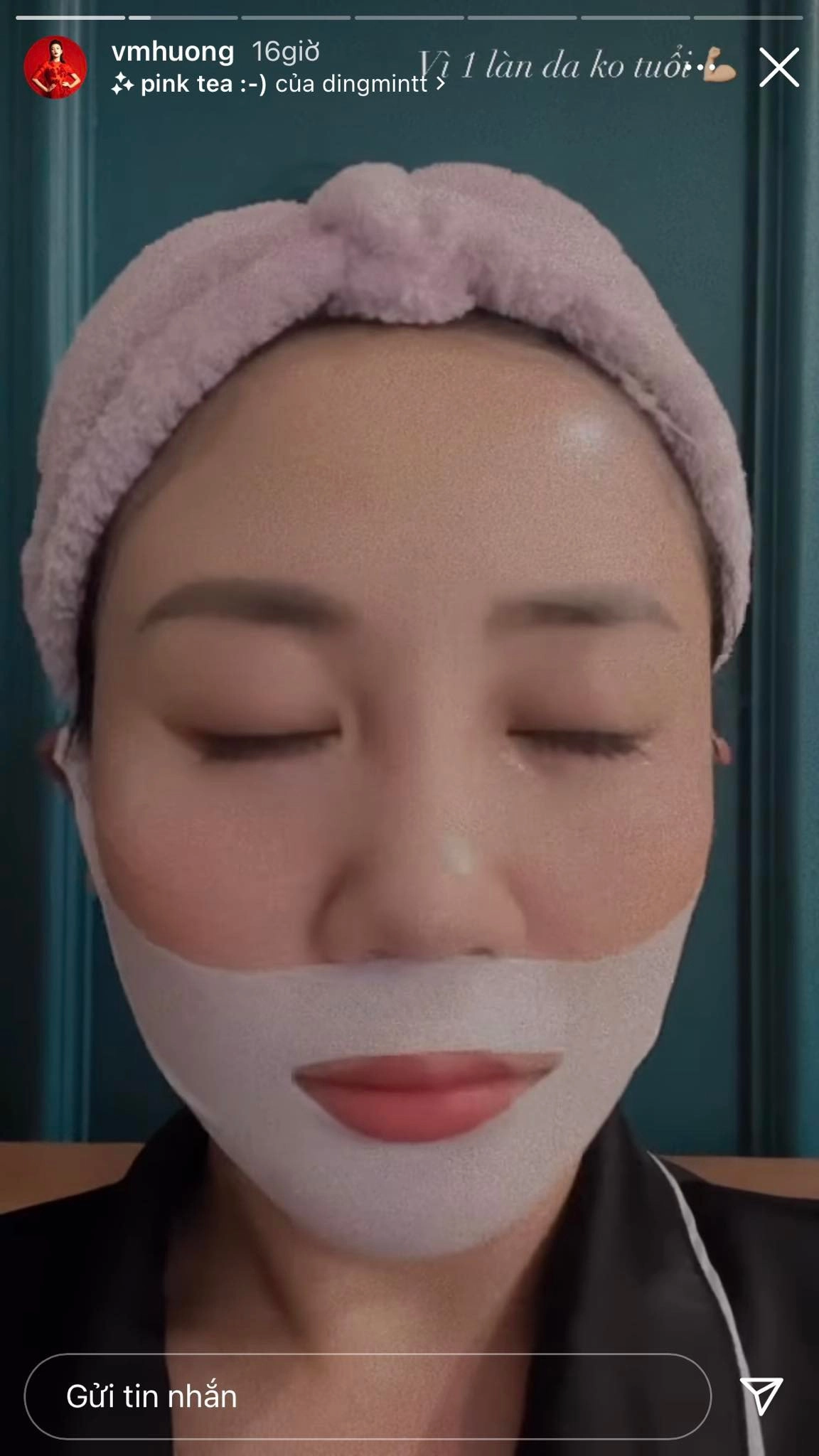Bị chê mặt bóng như đổ dầu văn mai hương hé lộ chu trình skincare làm ai nấy ngạc nhiên - 1
