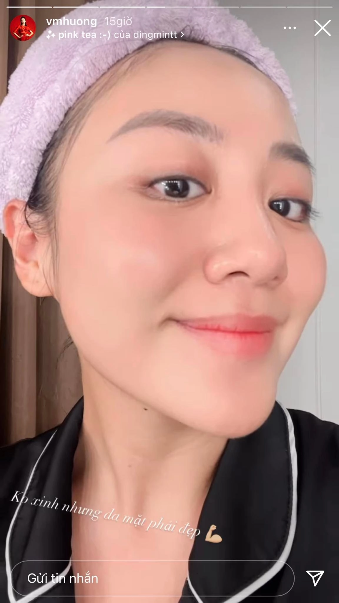 Bị chê mặt bóng như đổ dầu văn mai hương hé lộ chu trình skincare làm ai nấy ngạc nhiên - 3