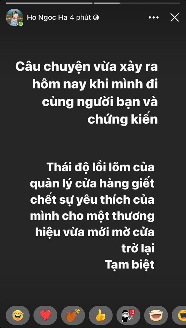 Biến căng hồ ngọc hà tạm biệt nhà mốt danh tiếng vì có quản lý thái độ lồi lõm - 1