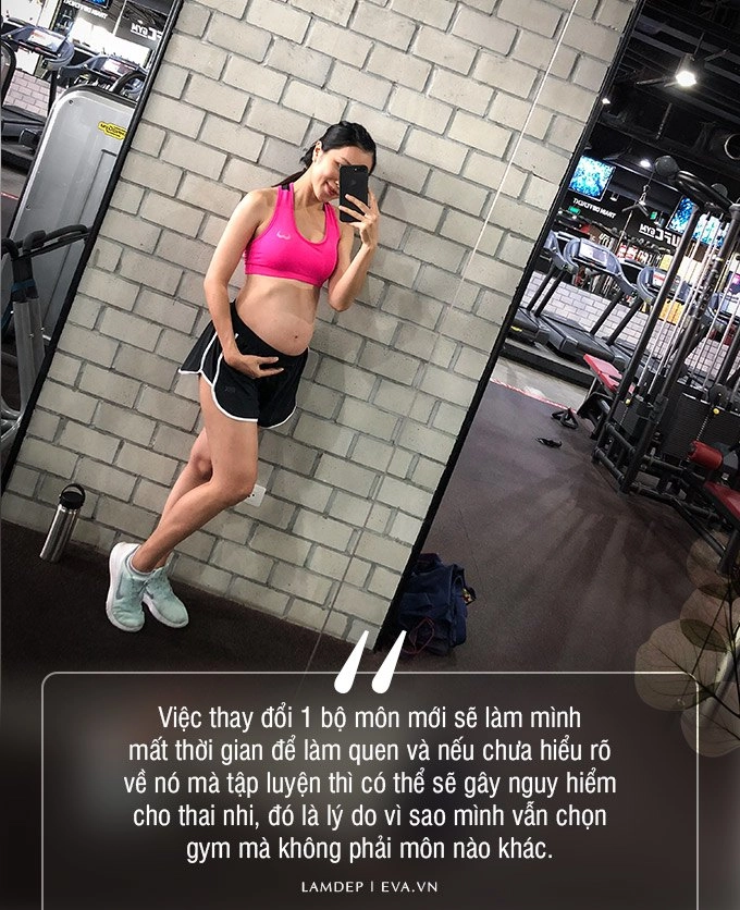 Bụng bầu vượt mặt mẹ trẻ vẫn chăm gánh tạ đập tan định kiến mang thai không được tập gym - 2