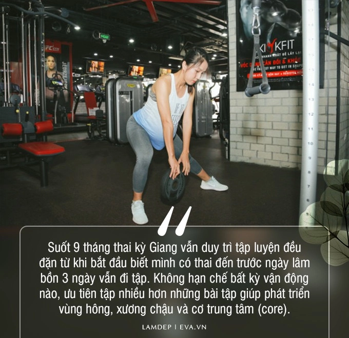 Bụng bầu vượt mặt mẹ trẻ vẫn chăm gánh tạ đập tan định kiến mang thai không được tập gym - 3
