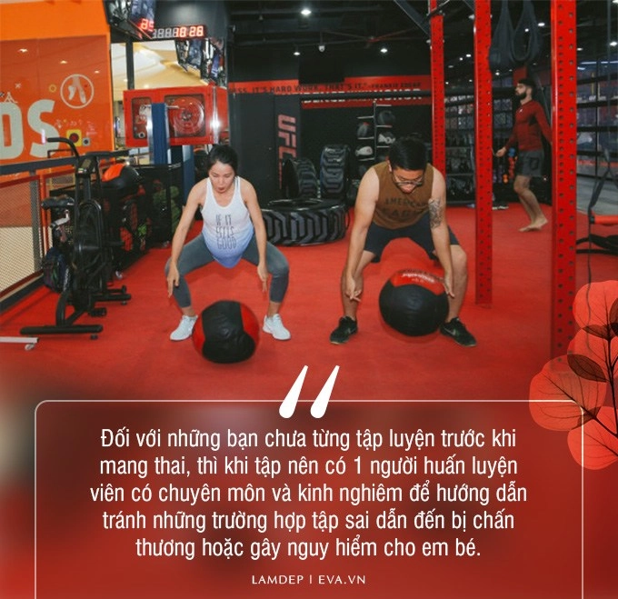 Bụng bầu vượt mặt mẹ trẻ vẫn chăm gánh tạ đập tan định kiến mang thai không được tập gym - 11