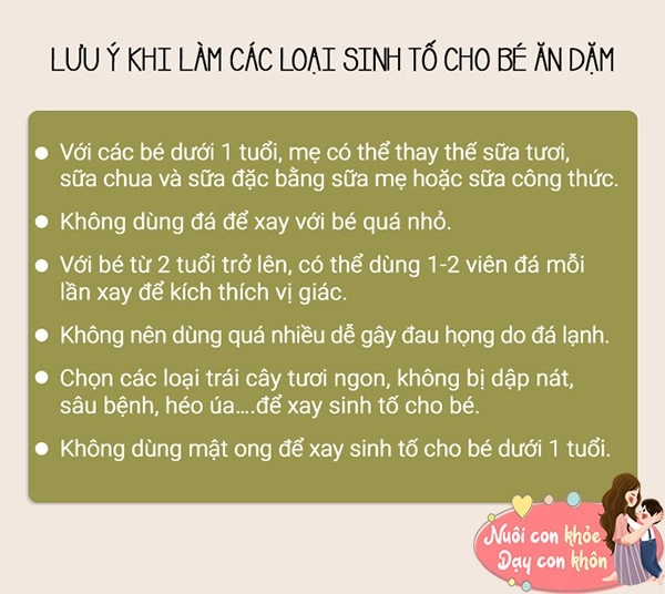 Cách làm 8 món sinh tố cho bé ăn dặm giàu dinh dưỡng giúp tăng cân lành mạnh - 21