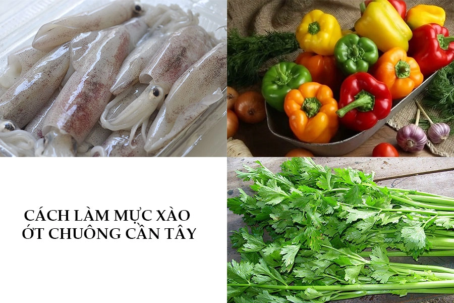 Cách làm mực xào ớt chuông hành tây cần tây ngon xuất sắc - 12