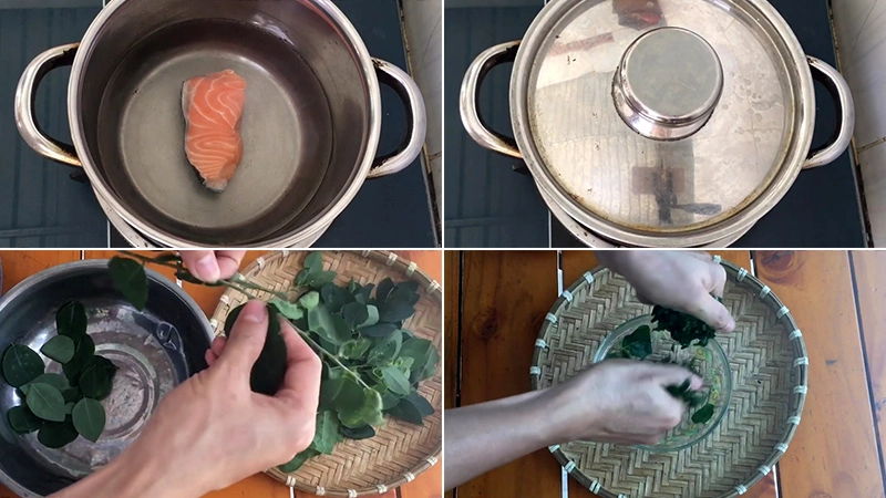 Cách nấu cháo cá hồi rau ngót giàu dưỡng chất dành cho bé ăn dặm - 3