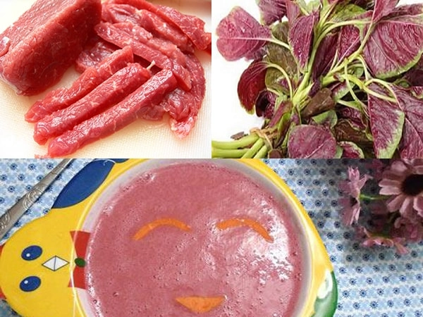 Cách nấu cháo thịt bò rau dền cho bé cực ngon - 1