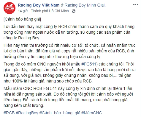 Cảnh báo mâm racingboy cnc giả bán giá hàng thật xuất hiện trên thị trường - 11