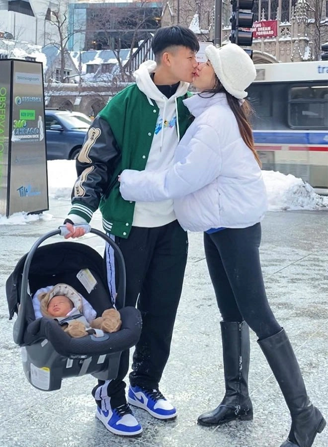 Cặp đôi em trai du học và chị đẹp mẫu việt nổi tiếng mxh con chào đời có 60000 fan - 6