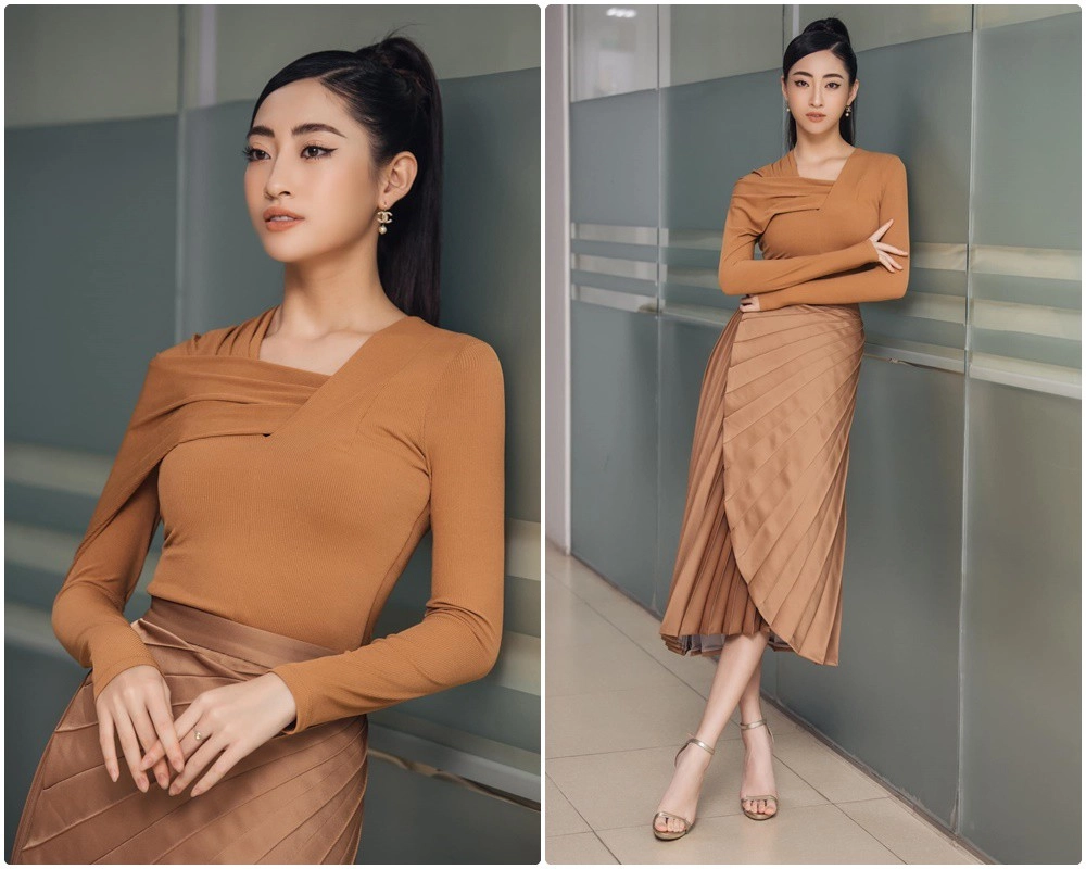 Chân váy công sở được dàn hoa hậu lăng xê diện lên giấu nhẹm khuyết điểm chân vòng kiềng - 3