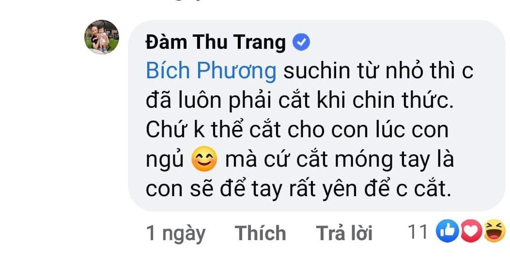 Chỉ một chi tiết nhỏ đàm thu trang được mẹ bỉm khen nuôi con khéo suchin là em bé ngoan - 4