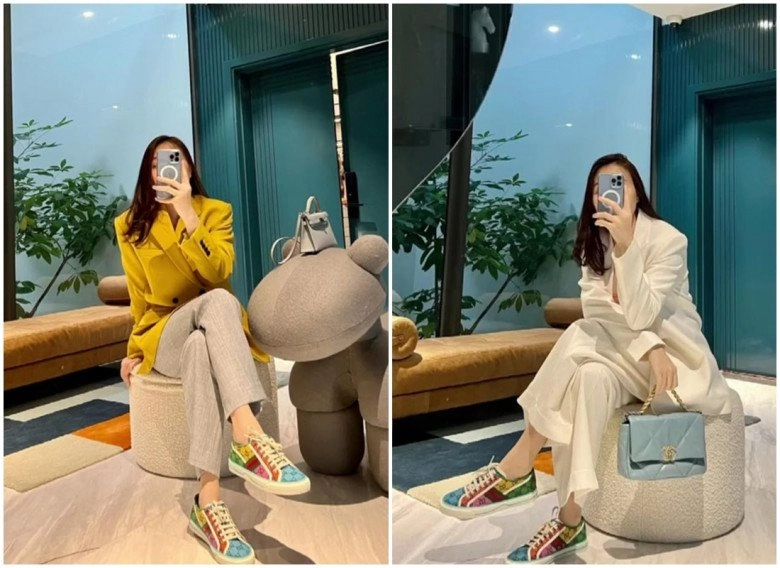 Chọn đồ đi làm cùng chồng đàm thu trang tinh tế mang giày bệt mà chân vẫn dài miên man - 6