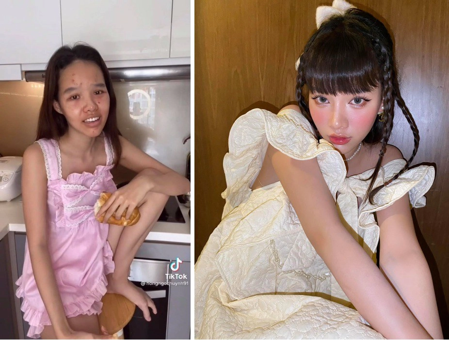 Chủ nhân clip make-up biến hình gây tranh cãi trên tiktok lên tiếng 2 người là 1 - 2