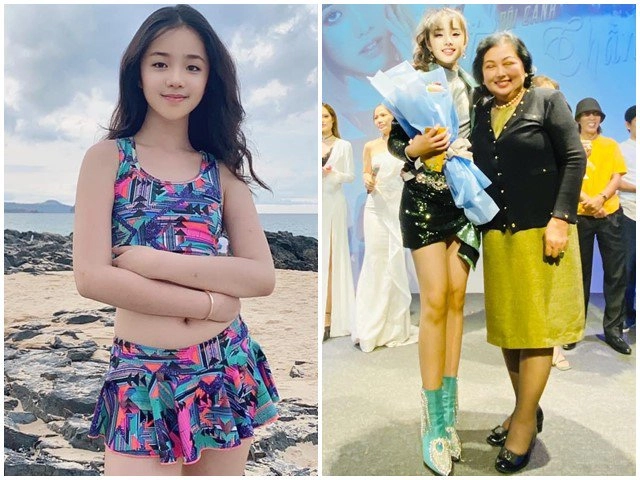 Chụp ké lệ quyên dương triệu vũ con gái bằng kiều12 tuổi vừa xinh vừa cao nổi bật 1m72 chân dài thẳng tắp - 13