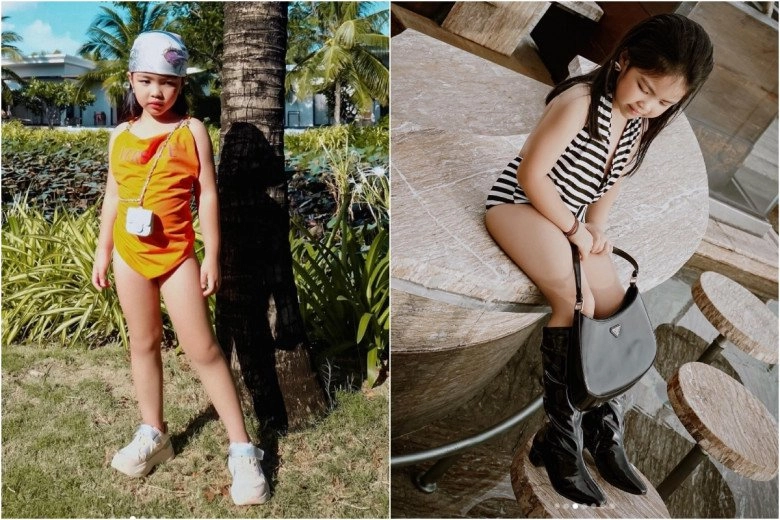Con gái cành vàng lá ngọc của đại gia minh nhựa 6 tuổi đi cao gót sành điệu chuyên nghiệp như mẫu nhí - 7