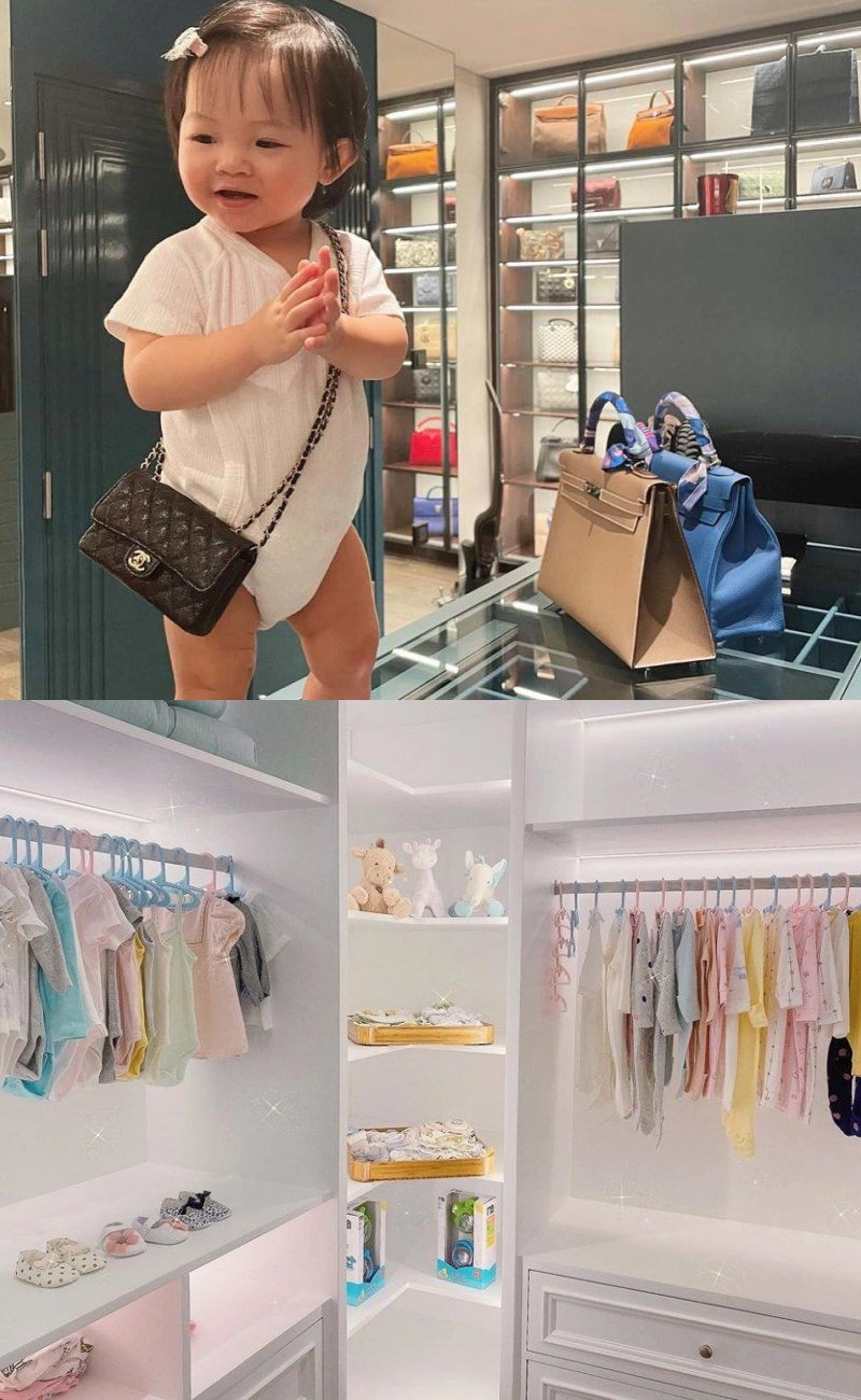 Con gái đông nhiái nữ cường đôla so kè tủ đồ đụng túi 650 triệu lăng xê mốt đội bỉm - 6