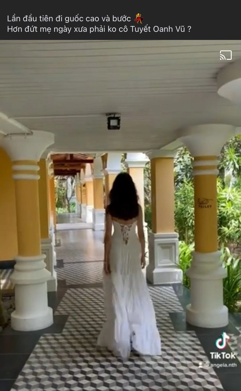 Con gái hh nguyễn thị huyền lần đầu đi guốc cao catwalk truyền nhân của nàng hậu đây rồi - 2