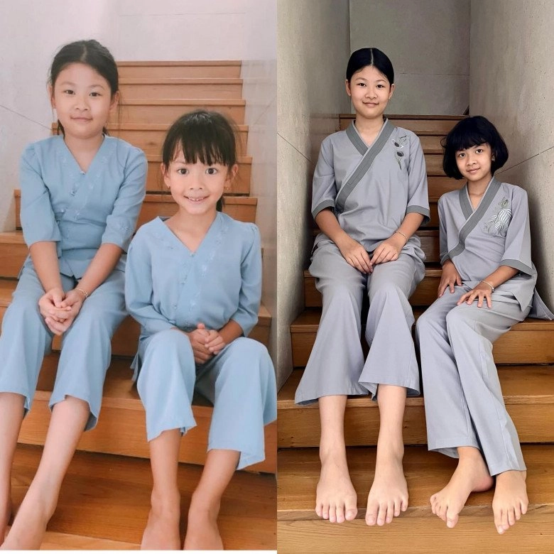 Con gái lớn của bình minh mới hơn 12 tuổi đã cao tới mang tai bố giống mẹ khoản thể thao giữ dáng - 2