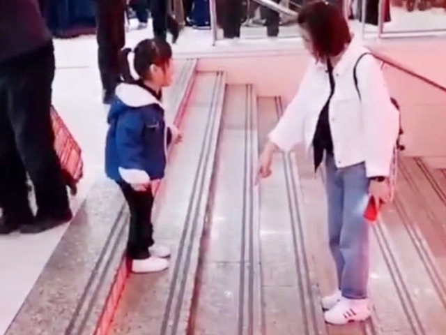 Con gái sợ hãi không dám bước xuống bậc cầu thang hành động của người mẹ khiến cđm tức giận - 4