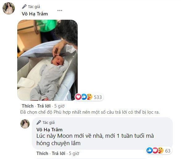 Con gái võ hạ trâm 2 tuần trổ nét mũi cao giống bố ấn độ biết hóng chuyện rất yêu - 3