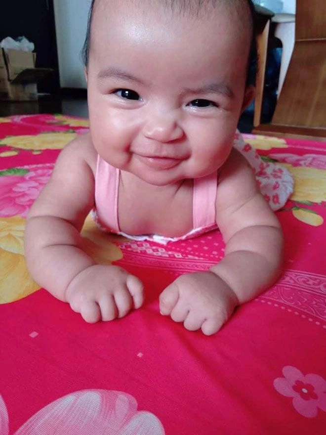 Con gái võ hạ trâm hơn 3 tháng vượt chuẩn nặng 7kg mặt tròn xoe - 3