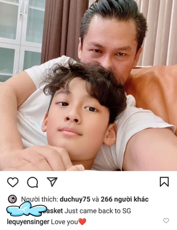 Con trai khoe ảnh chụp cùng bố đại gia đức huy lệ quyên thả tim nói câu nghe rụng tim - 2