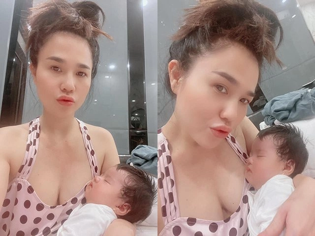 Cưới dj thích thả rông ngực cảnh bỉm sữa của chồng kém tuổi cho con ăn tắm gội vệ sinh - 16