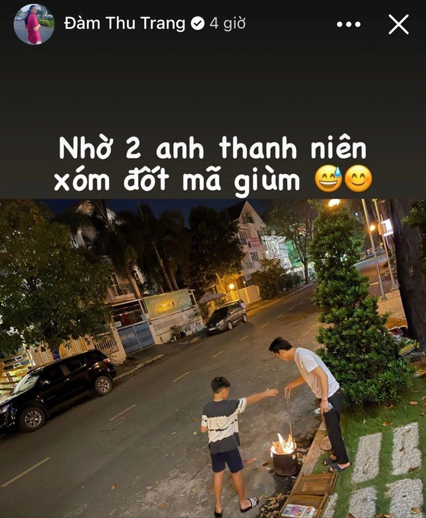 Cường đôla chụp ảnh cho vợ con ngày đầu năm suchin diện áo dài đã biết tự giữ lì xì - 7