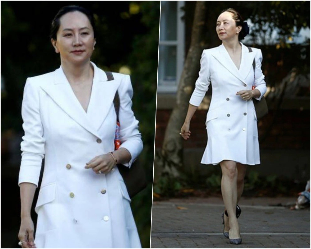 đại công chúa huawei thời bị giam lỏngđeo vòng giám sát vẫn mặc sang chảnh chân xỏ giày hiệu - 12