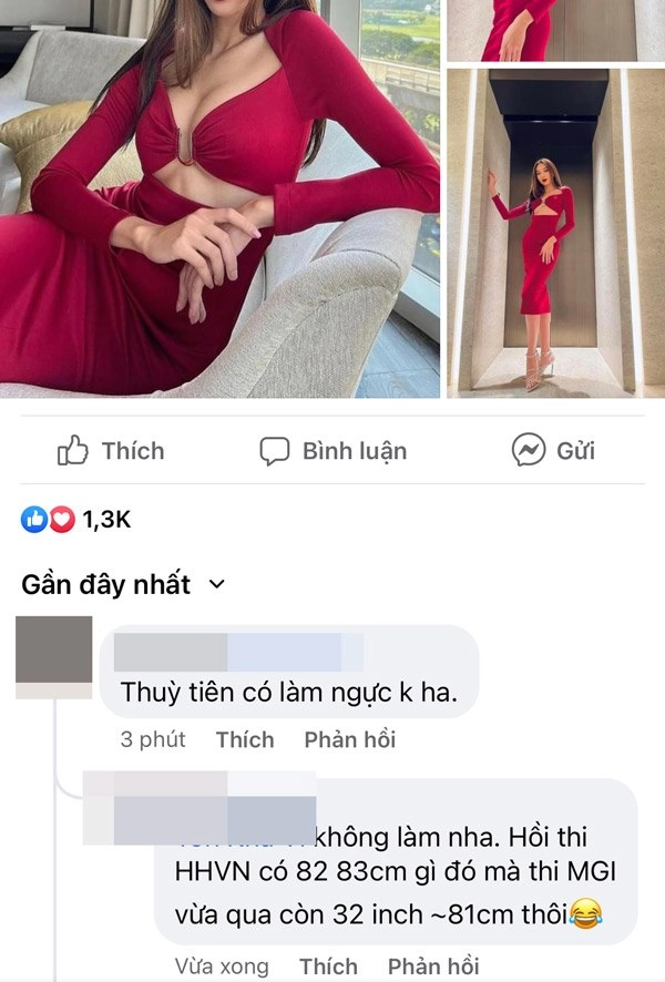 Dân mạng thắc mắc vòng một của hh thuỳ tiên là thật hay giả fan vào trả lời xuất sắc - 8