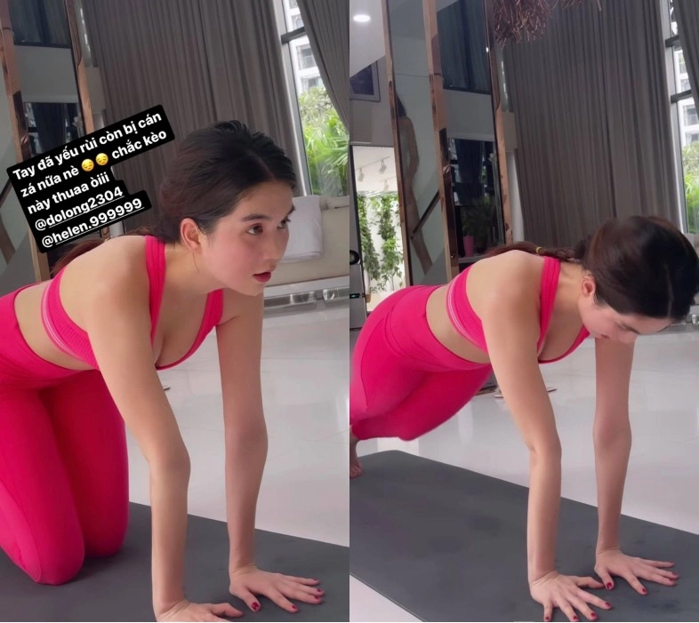 Đẹp như ngọc trinh vẫn phải tập chống đẩy xem clip đúng là không đùa được - 2