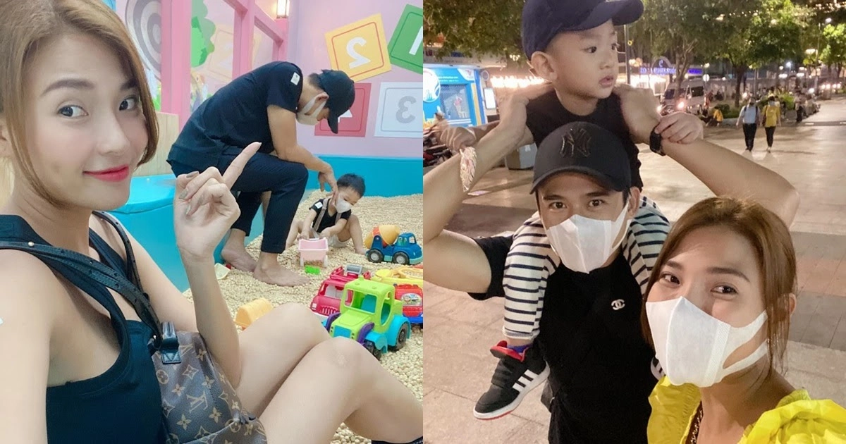 Đi từ thiện 2 tháng về thúy diễm khoe nhà mới đang xây cho con vui chơi tặng quà sang - 13