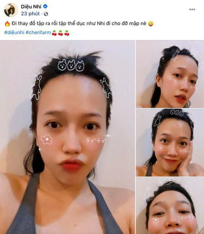 Diệu nhi lần đầu dám mặc hở rốn sau nghi vấn sinh con làm 1 động tác là phẳng mơ - 4