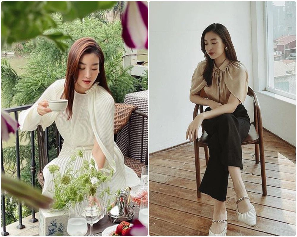 Đỗ mỹ linh xả vai mc nhà đài diện blazer thả rông còn tạo dáng luồn tay vào áo - 12