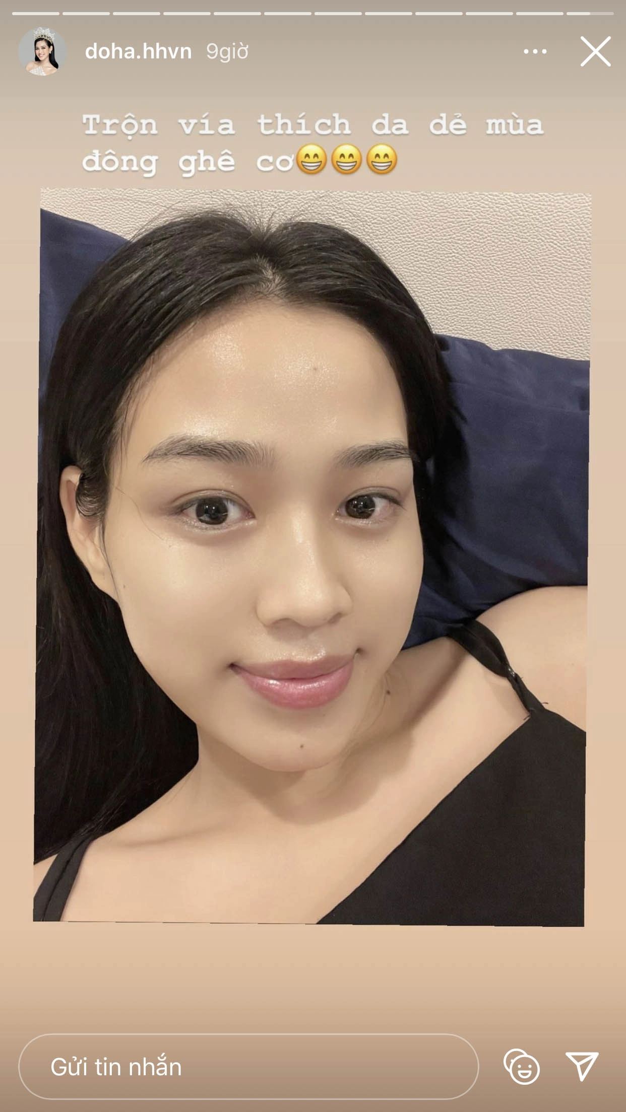 Đỗ thị hà hiếm hoi cho ảnh mặt mộc 100 lên sóng nhan sắc không son phấn gây ngỡ ngàng - 1