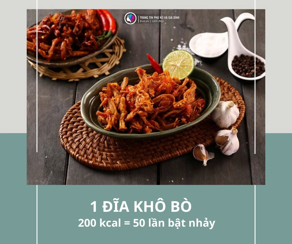 Đọc calo món ăn tết để tự dặn lòng mình 1 đĩa khô bò tương đương 50 lần bật nhảy - 2