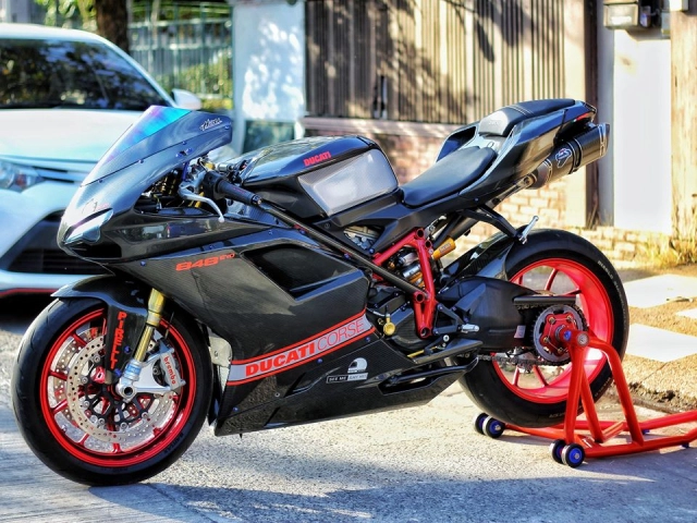 Ducati 848 evo độ nổi bật với full áo sợi carbon đẹp mê hồn - 13