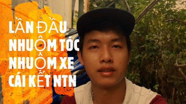 Dũng 2m vlog expriment with motorcycles lần đầu thử dùng thuốc nhuộm tóc nhuộm xe và cái kết ntn - 1