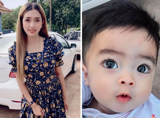 Em bé có đôi mắt búp bê sống thấy diện mạo mẹ bé ai cũng xuýt xoa di truyền - 3