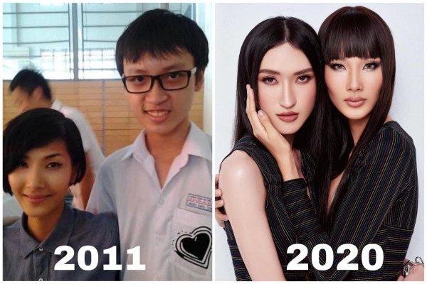 Fan nam hoàng thùy 9 năm trước giờ thi chuyển giới đứng cạnh á hậu quyến rũ không thua - 1