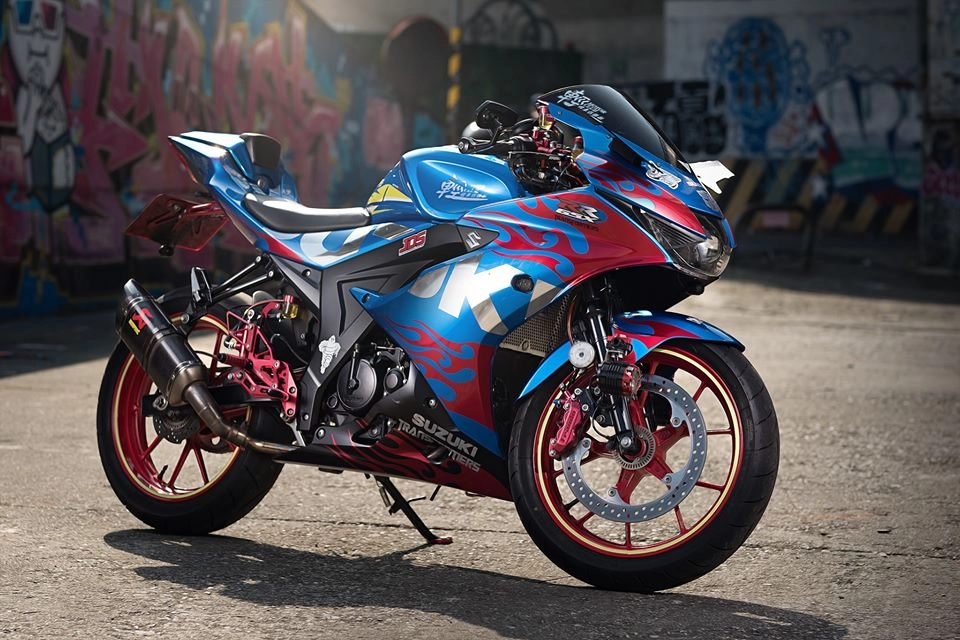 Gsx r150 lột xác toàn thân với phong cách king of frando - 6