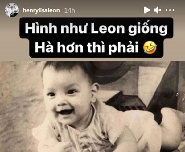 Hà hồtung ảnh kim lý lúc nhỏ chứng tỏ leon lớn sẽ thành nam thần như bố vì 2 điểm - 3