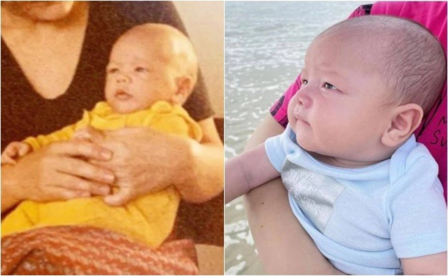 Hà hồtung ảnh kim lý lúc nhỏ chứng tỏ leon lớn sẽ thành nam thần như bố vì 2 điểm - 4