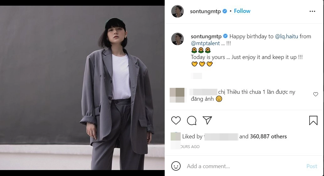 Hải tú xuất hiện trên instagram của sơn tùng khí chất ngút ngàn khi diện đồ đôi với sếp - 1